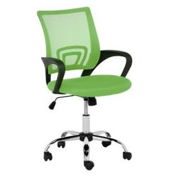 Работен офис стол Carmen 7050-1 LUX, до 110кг, мрежа, хромирана база, tilt tension (люлеене/фиксиране), коригиране височина, висок (удължен) газов амортисьор, колелца за мека настилка и подлакътници от полипропилен, зелен
