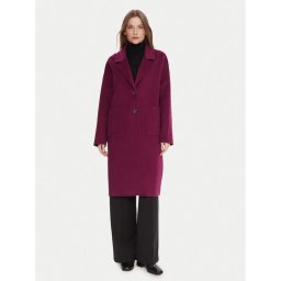 United Colors Of Benetton Вълнено палто 28F7DN082 Виолетов Regular Fit