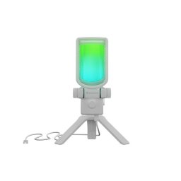 Genesis Radium 250 - кондензаторен USB микрофон с кардиоидна насоченост и регулируем усилвател - бял