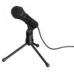 HAMA MIC-P35 Allround - настолен микрофон с 3.5 мм жак и регулируем статив - черен