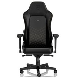 Геймърски стол noblechairs HERO (NBL-HRO-PU-GOL), изкуствена кожа, до 150кг макс. тегло, черен