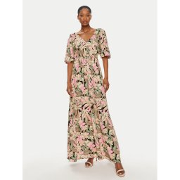 Roxy Лятна рокля Peaceful Swell Again ERJWD03789 Цветен Regular Fit