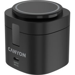 Canyon 4 in 1 Wireless Charging Stand, 30W max, Size: 70x70x70.3mm, weight: 414g, with 65W charger and 1M cable, black