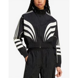 ADIDAS Atlanta Cut Line Loose Nylon Track Top Black