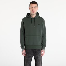 Суитшърт FRED PERRY Tipped Hooded Sweatshirt Court Green/ Snow White/ Navy XXL