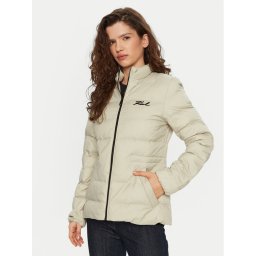 KARL LAGERFELD Пухено яке 246W1513 Бежов Slim Fit