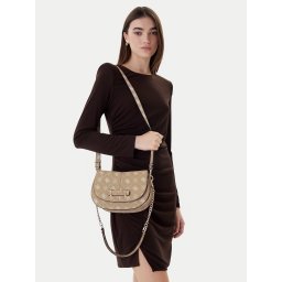 Дамска чанта Guess Carrie Logo HWGP98 98200 Бежов