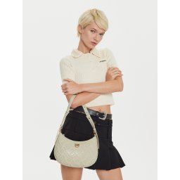 Дамска чанта PINKO Half Moon Mini Fl AI 24-25 PLTT 102790 A1YB Екрю