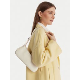Дамска чанта Calvin Klein Emblem Aop Small Shoulder Bag LV04F3324G Екрю
