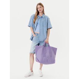 Дамска чанта Tommy Jeans Tjw Tote Edition Canvas AW0AW17542 Виолетов