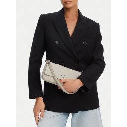 Дамска чанта Calvin Klein Jeans Minimal Monogram Shoulder Pouch LV04K3161G Бял