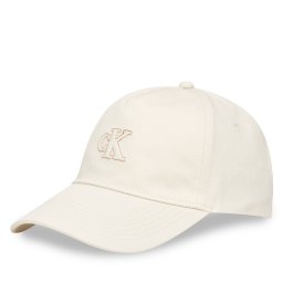 Шапка с козирка Calvin Klein Monogram Shine Embroidery Cap LV04F5044G Бял