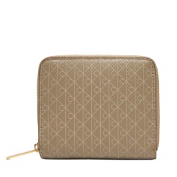 Портфейл Calvin Klein Emblem Aop Square Zip Around LV04F1089G Бежов