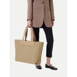 Дамска чанта Calvin Klein Ck Raffia Large Shopper K60K613025 Бежов