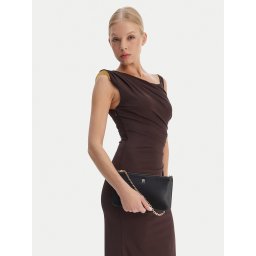 Дамска чанта Tommy Hilfiger Th Icon Chain Shoulder Pouch AW0AW18298 Черен