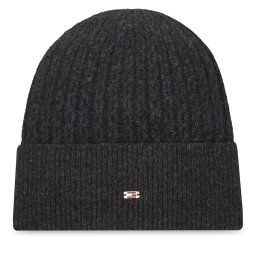 Шапка Tommy Hilfiger Th Cable Enamel Flag AW0AW17776 Черен