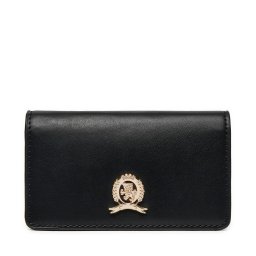 Портфейл Tommy Hilfiger Luxe Leather Med Flap AW0AW16576 Черен