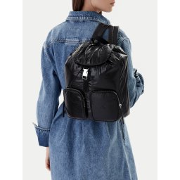 Раница Calvin Klein Pocket Nylon Flap Backpack LV04F3406G Черен