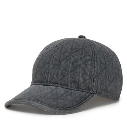 Шапка с козирка Calvin Klein Denim Emblem Burnout LV04F5042G Сив