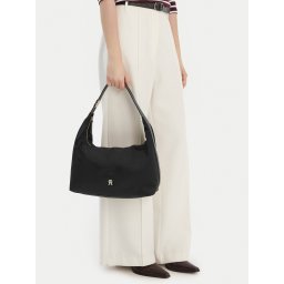 Дамска чанта Tommy Hilfiger Th Go Hobo Nylon AW0AW18229 Черен