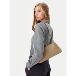 Дамска чанта Calvin Klein Embossed Logo Shoulder Bag K60K612550 Бежов