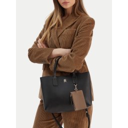 Дамска чанта Tommy Hilfiger Th Icon Mini Tote AW0AW18233 Черен
