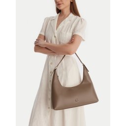 Дамска чанта Calvin Klein Emblem Hw Lthr Shoulder Bag LV04F3262G Бежов