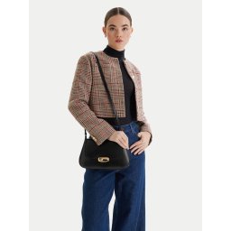 Дамска чанта Calvin Klein Hardware Flap Medium Crossbody LV04F3401G Черен