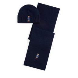 Комплект шал и шапка Polo Ralph Lauren 449P02050002 Тъмносин