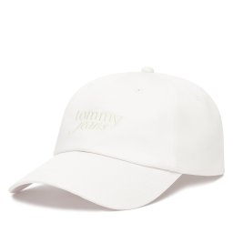 Шапка с козирка Tommy Jeans Script AW0AW17815 Бял