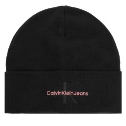 Шапка Calvin Klein Mono Logo Embro K60K612668 Черен