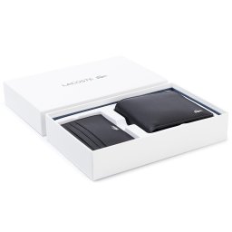 Комплект портфейл и калъф за карти Lacoste M Billfold Coin Box NH2505FG Черен