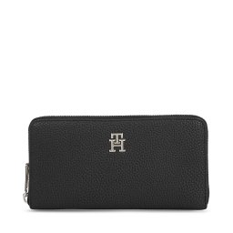 Портфейл Tommy Hilfiger Th Emblem Large Za AW0AW15181 Черен