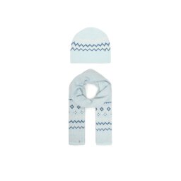 Guess Комплект шал и шапка W5PZ18 Z3LQ0 Син Regular Fit