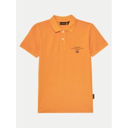 Napapijri Тениска с яка и копчета Elbas 5 NP0A4G4NA701 D Оранжев Regular Fit