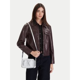Calvin Klein Дамска чанта Bold Ck Metallic Camera Bag LV04F3331G Сребрист