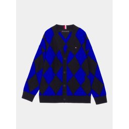 Tommy Hilfiger Кардиган KB0KB08622 Тъмносин Regular Fit
