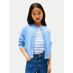 Tommy Hilfiger Кардиган KG0KG08546 Светлосиньо Regular Fit