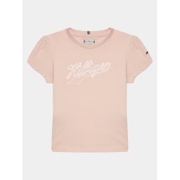 Tommy Hilfiger Тишърт Hilfiger Script Tee S/S KG0KG07714 Розов Regular Fit