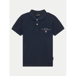 Napapijri Тениска с яка и копчета Elbas 5 NP0A4G4N1761 D Тъмносин Regular Fit