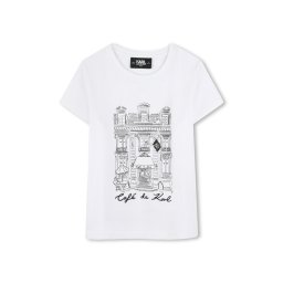 Karl Lagerfeld Kids Тишърт Z30494 D Бял Regular Fit