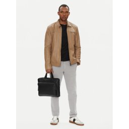 Calvin Klein Чанта за лаптоп Micro Pebble Slim Briefcase 36 LV04D3012G Черен