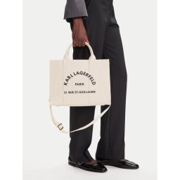 KARL LAGERFELD Дамска чанта A1W50010 Кремав