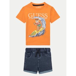 Guess Комплект тишърт и панталонки I5GG15 K8HM4 Оранжев Regular Fit
