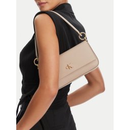Calvin Klein Дамска чанта Minimal Monogram Shoulder Pouch LV04K3161G Бежов