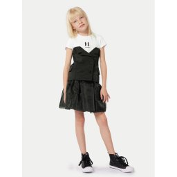 Karl Lagerfeld Kids Ежедневна рокля Z30086 D Черен Regular Fit