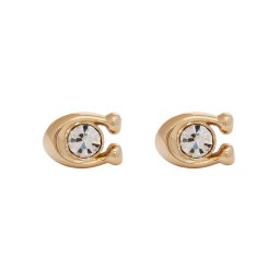 Coach Обици Signature Stone Stud Earrings 37440614GLD110 Златист