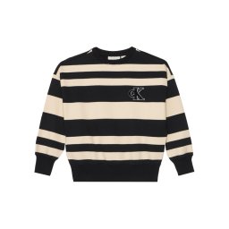 Calvin Klein Jeans Суитшърт Striped Modern IB0IB02558 Черен Regular Fit