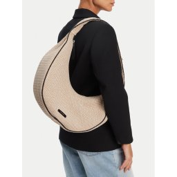 Calvin Klein Дамска чанта Pinched Raffia Large Shoulder Ba LV04F3060G Бежов