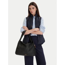 Tommy Hilfiger Дамска чанта City Leather Hobo AW0AW18285 Черен